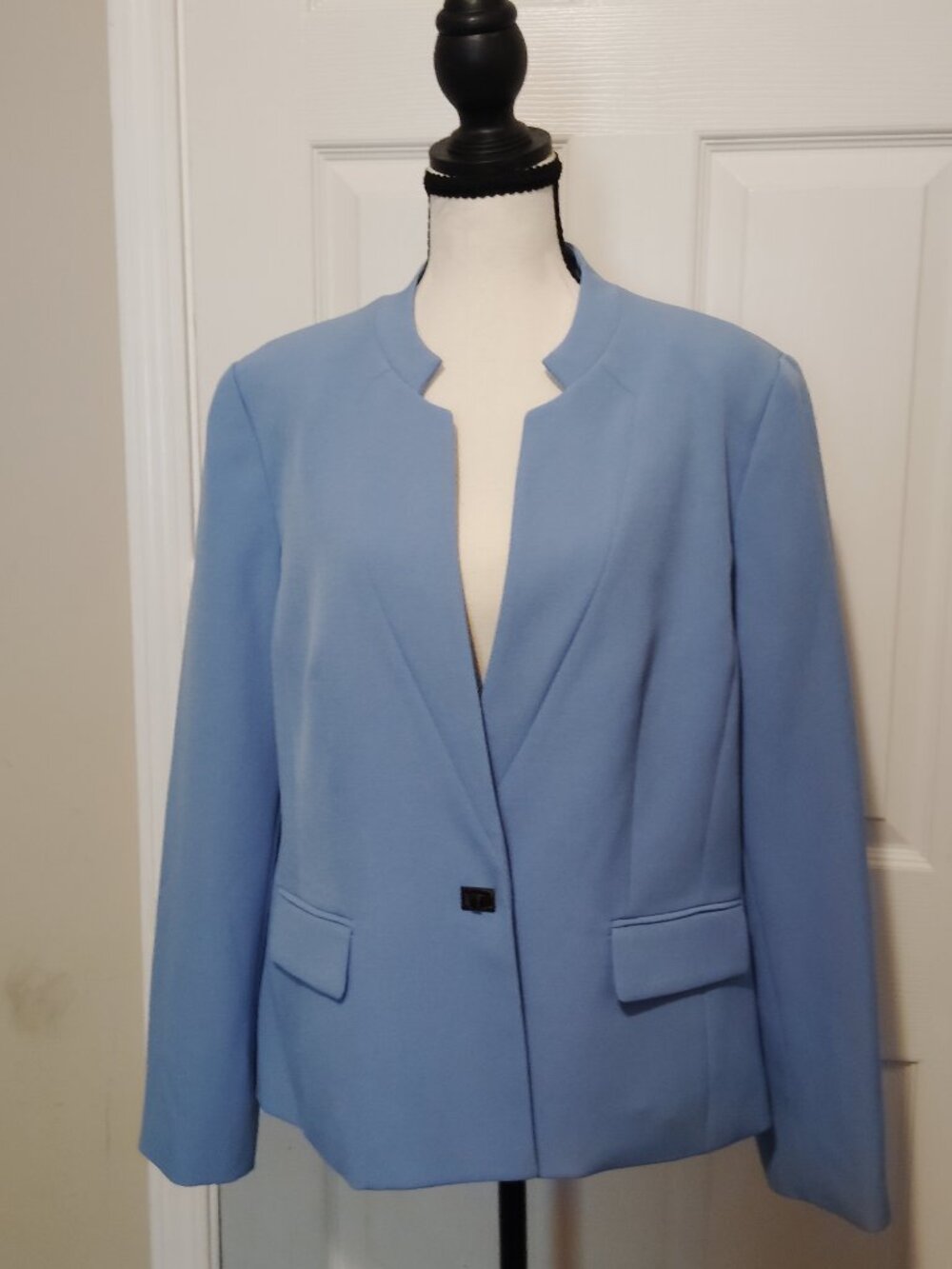 Kasper Elegant Women's Open Front Blazer Size 14P Blue, New Without tag. - Picture 4 of 6